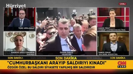 Özgür Özel'e saldırı anı kamerada