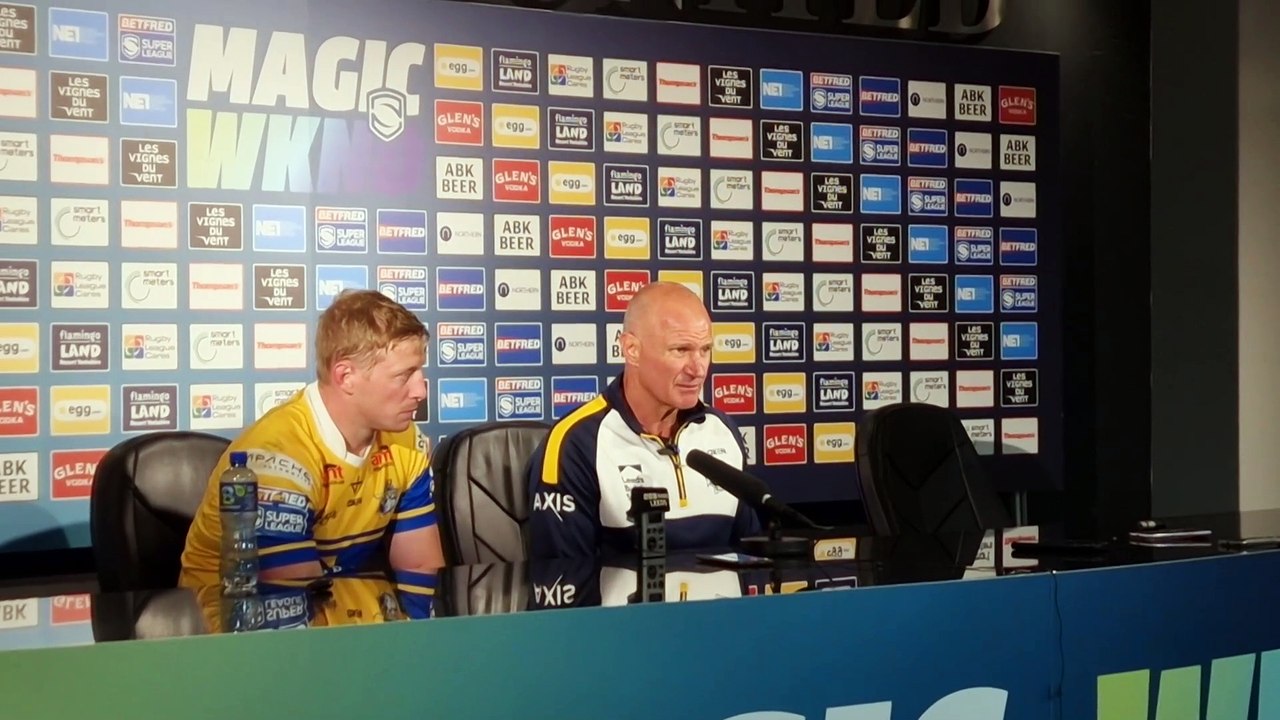 Leeds Rhinos 17, St Helens 4: Magic Weekend press conference with Brad Arthur & Lachie Miller