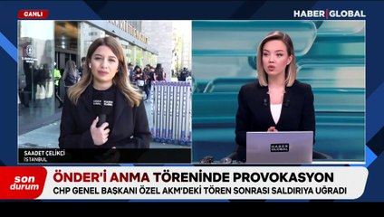 Özgür Özel'e AKM çıkışında saldırı