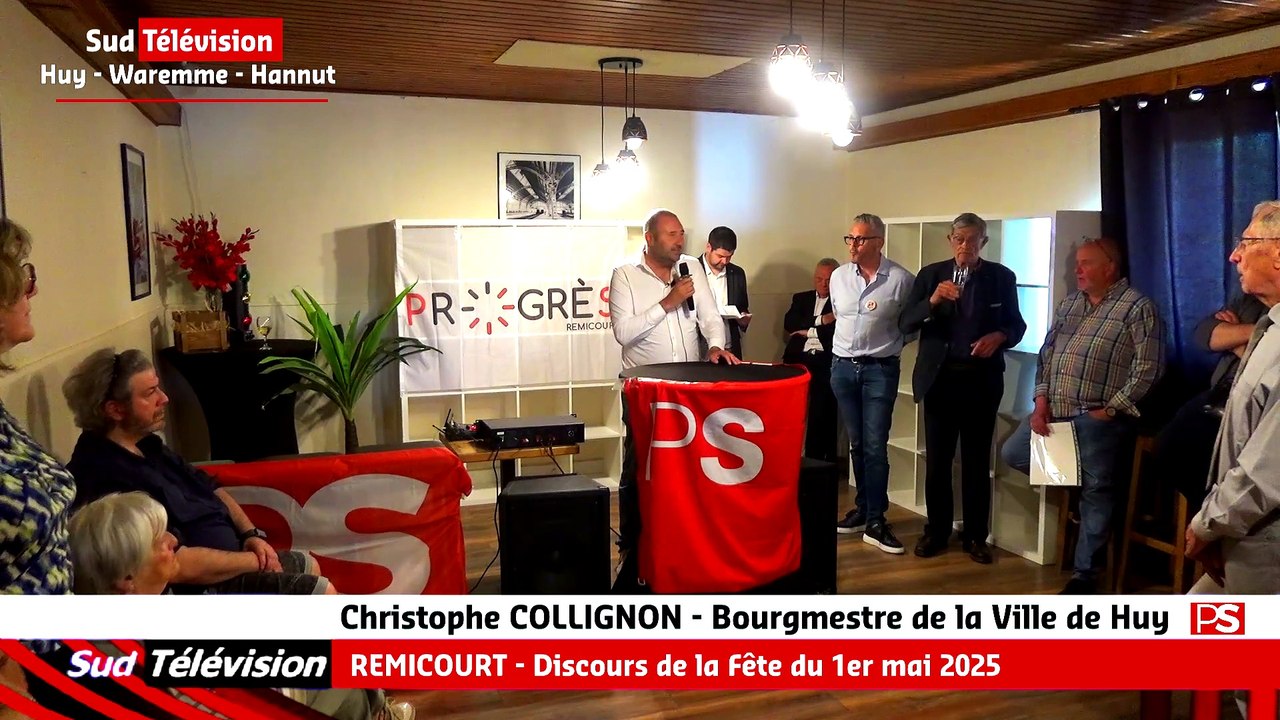 REMICOURT - Discours de Christophe COLLIGNON à l'occasion de la fête du 1er mai