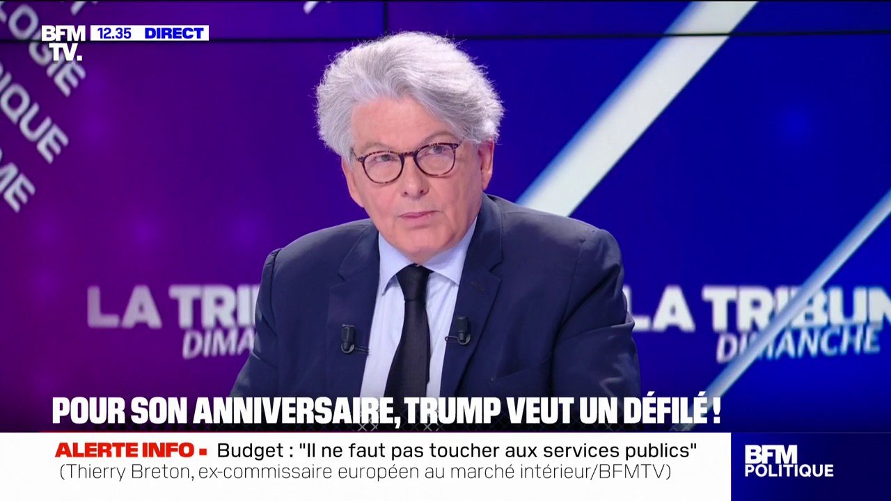 "Rien ne m'inquiète, sauf si nous, Européens, ne prenons pas la mesure de ce qu'il se passe", déclare Thierry Breton par rapport à la politique de Donald Trump