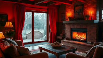 Cozy Cabin Ambience with Gentle Rain ⛈️ Rain & Fireplace Sounds for Relax Fall Asleep in 3 Minutes