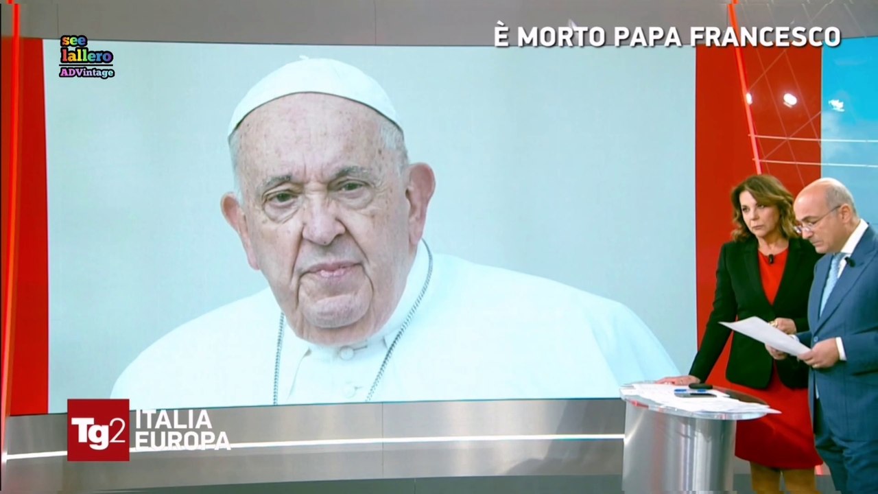 Annuncio morte Papa Francesco - Rai 1/Rai 2/Rai 3/Canale5/Rete4/La7, 21 aprile 2025