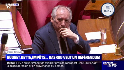 Référendum sur le budget: "Laisser les Français trancher" défend François Bayrou, Premier ministre