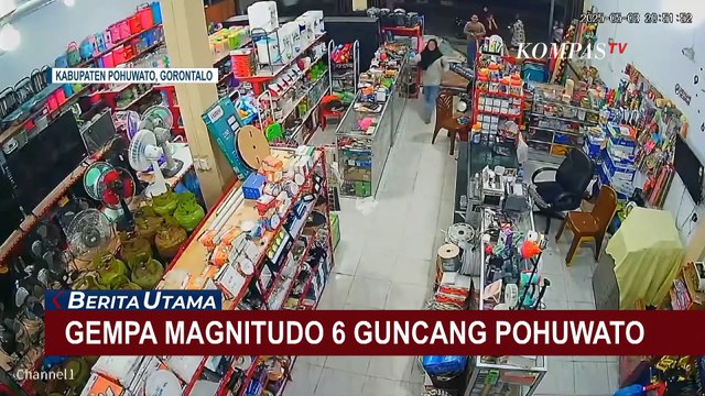 Rekaman Detik-Detik Gempa Guncang Pohuwato Gorontalo, Warga Panik Berhamburan!