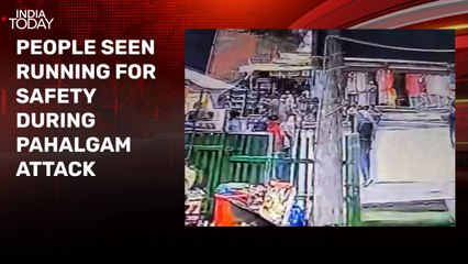 Purported video from day of Pahalgam attack shows people running to safety