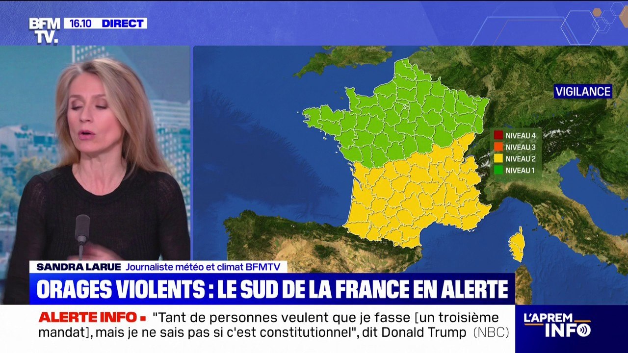 Orages violents: le sud de la France est placé en vigilance jaune