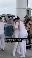 Emotivo reencuentro entre la princesa Leonor y la Reina Letizia