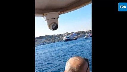 2. Lig'de şampiyon olan Sarıyer'den İstanbul Boğazı'nda kutlama