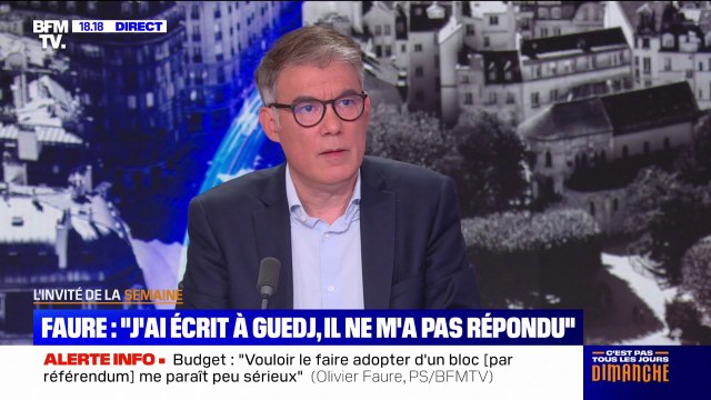 Manifestations du 1er-Mai: J'ai écrit à Jérôme Guedj, mais il ne m'a pas répondu , indique Olivier Faure (PS)