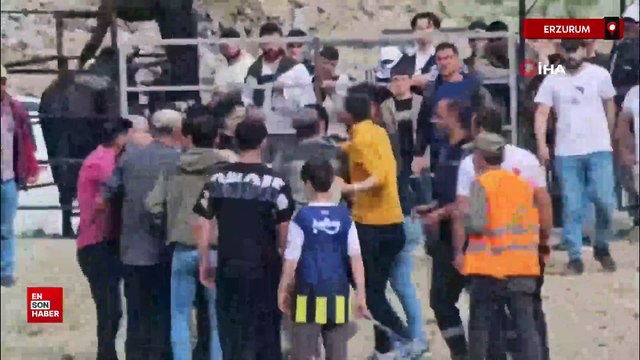 Erzurum’da boğa sahipleri kavga etti