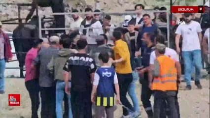 Erzurum’da boğa sahipleri kavga etti