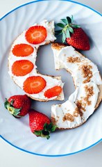 Delicious Strawberry Cream Cheese Bagel Recipe!