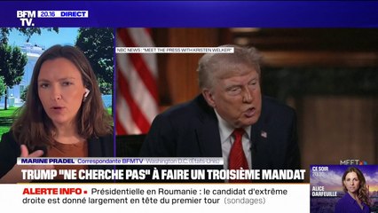 Donald Trump a déclaré qu'il "ne cherche pas" à faire un troisième mandat à la Maison Blanche