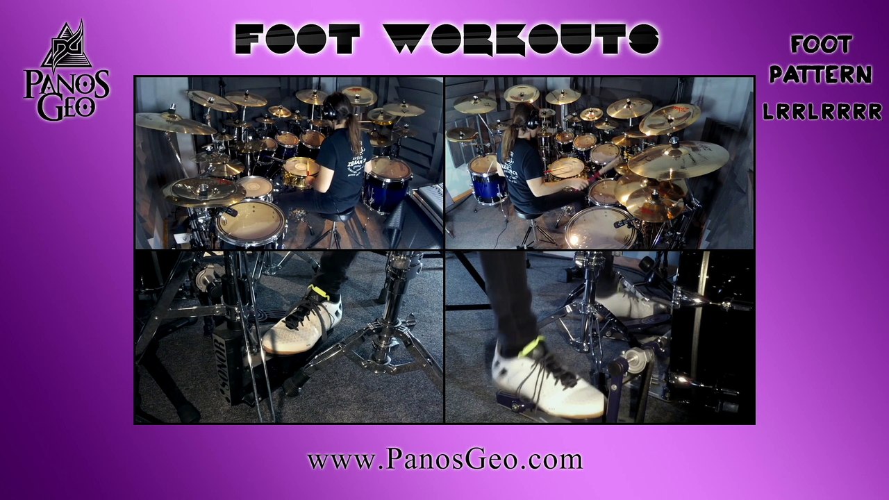 Drum Exercise | Foot Workouts (Part 462 - LRRLRRRR) | Panos Geo