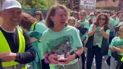 Pide matrimonio a su pareja en la Marcha de Mujeres de Segovia