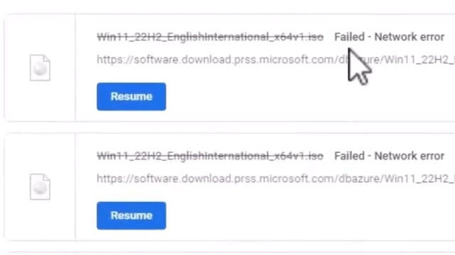 Solved - failed network error when downloading files on chrome