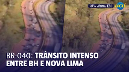 Volta do feriado tem fluxo pesado na BR-040 entre BH e Nova Lima
