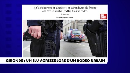 Alain Montangon sur l’agression d’un  élu lors d’un rodéo urbain en Gironde