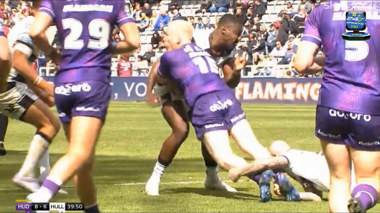 Shocking moment enormous brawl breaks out in rugby league after star is sin binned for ‘horrendous hit’