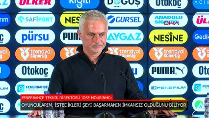 Fenerbahçe'de Jose Mourinho: Eleştiriye açığım