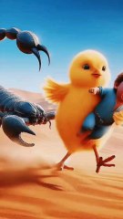 🐥 Chick saves a baby from Scorpion 🦂🦂🦂