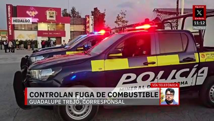 Controlan fuga de gasolina de toma clandestina en un conducto de PEMEX en Hidalgo