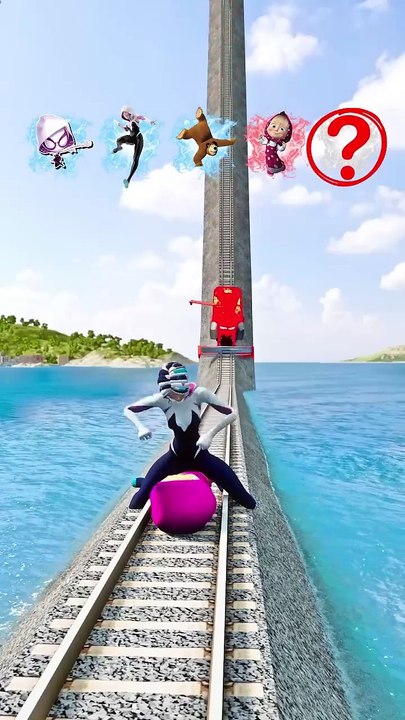 Funny Crazy Characters Fights VS Lightning Angry Train!