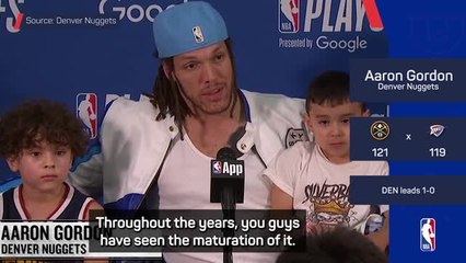 Gordon celebrates dramatic game-winner with his kids as Nuggets take Game 1