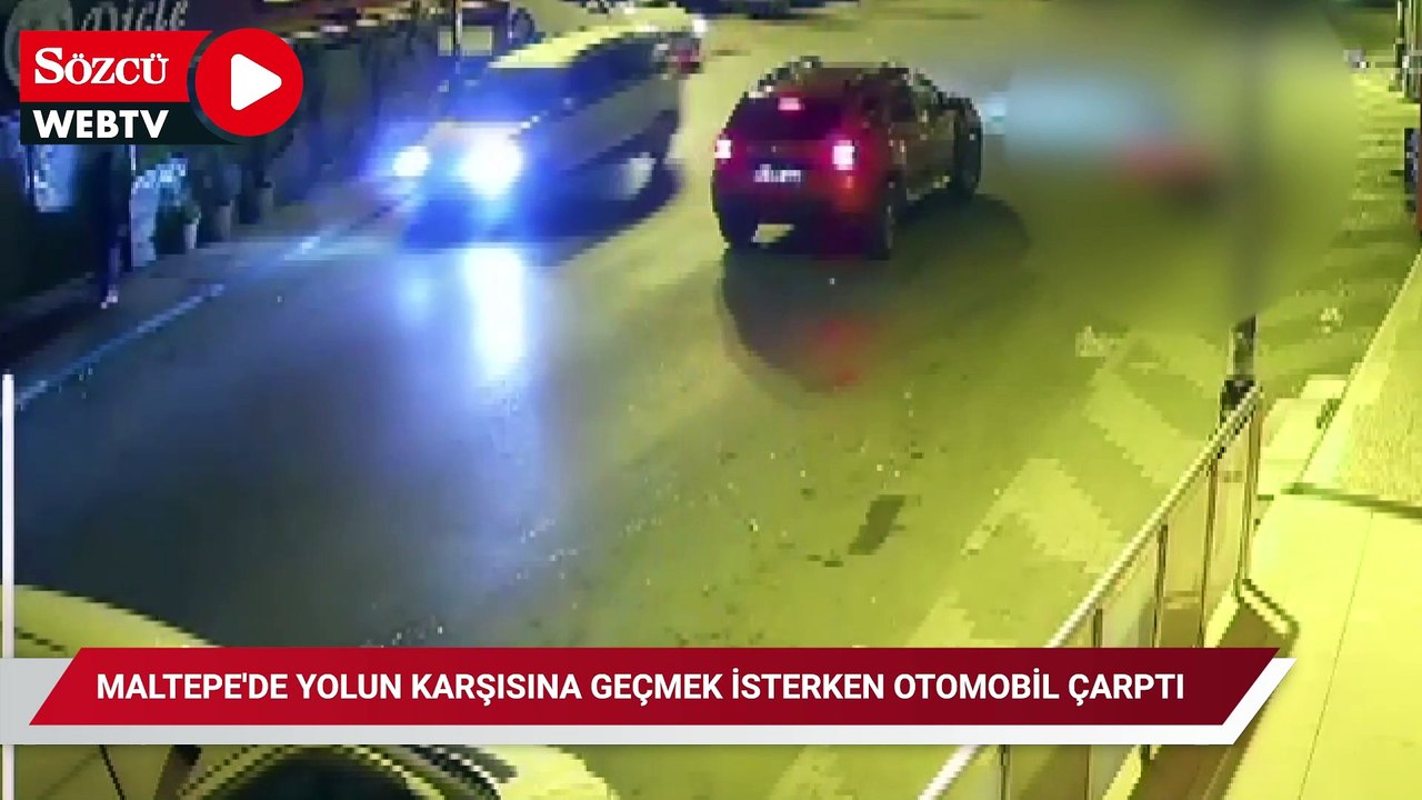 Maltepe'de yolun karşısına geçmek isterken otomobil çarptı; metrelerce savruldu