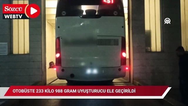 Kapıkule'de otobüste 233 kilo 988 gram uyuşturucu ele geçirildi