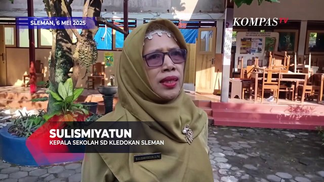 Atap Sekolah SDN Kledokan Sleman Ambruk, Proses Belajar Mengajar Jadi Begini
