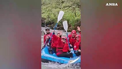 Per Meloni e Lollobrigida rafting in Val di Sole sabato