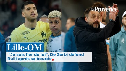 Lille-OM : “Je suis fier de lui”, De Zerbi défend Rulli après sa bourde