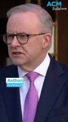 Anthony Albanese addresses nation from Prime Minister’s courtyard