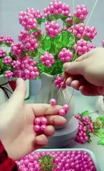 Making beads flower for home decoration