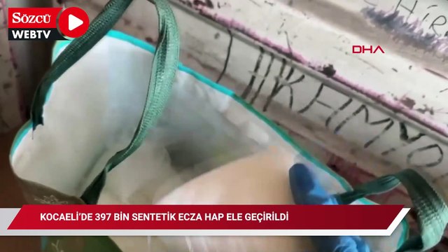Kocaeli’de 397 bin sentetik ecza hap ele geçirildi; 1 kişi tutuklandı