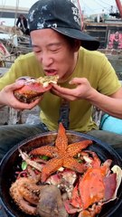 mukbang seafood kepiting mantap