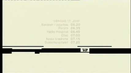 Programoversigt -- SØNDAG 17. JUNI 2007 og med musik i programoversigten || TV2