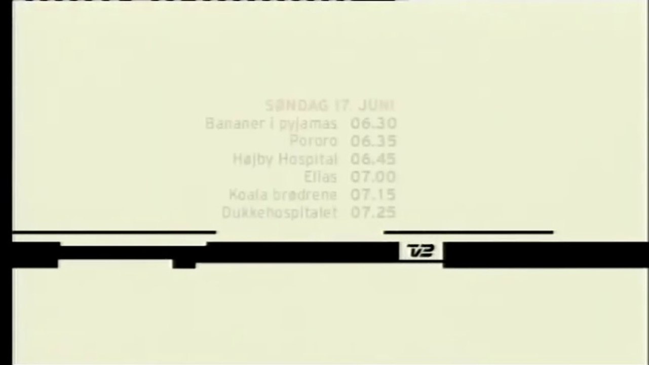 Programoversigt -- SØNDAG 17. JUNI 2007 og med musik i programoversigten || TV2