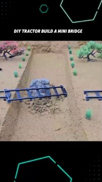 Diy tractor Build a mini bridge with a homemade concrete mixer _sanocreator_shorts(1080P_HD)