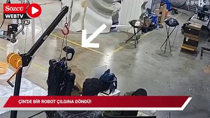 Çin'de bir robot çılgına döndü!