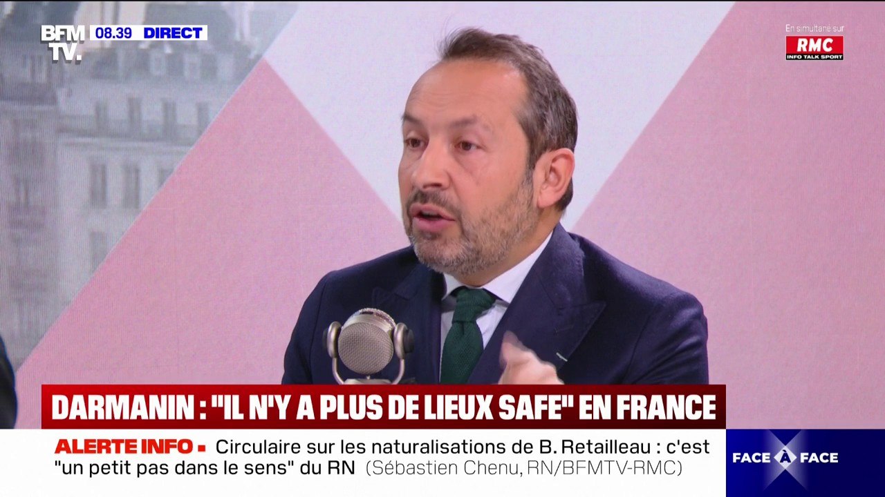 "C'est d'une hypocrisie absolue": Sébastien Chenu (RN) réagit aux propos de Gérald Darmanin qui assure qu'"il n'y a plus de lieux safe en France"