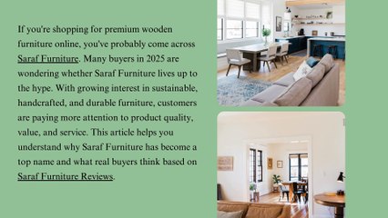 Saraf Furniture Reviews What Makes It a Popular Choice in 2025