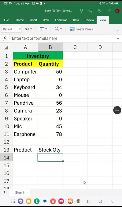 Excel Tutorial