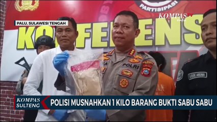 Polisi Musnahkan 1 Kilo Barang Bukti Sabu Sabu