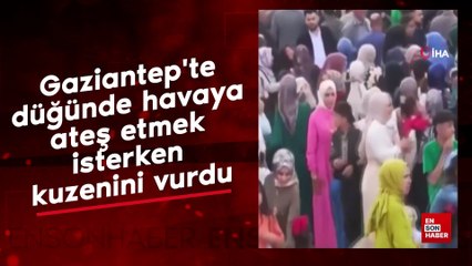 Gaziantep'te düğünde havaya ateş etmek isterken kuzenini vurdu