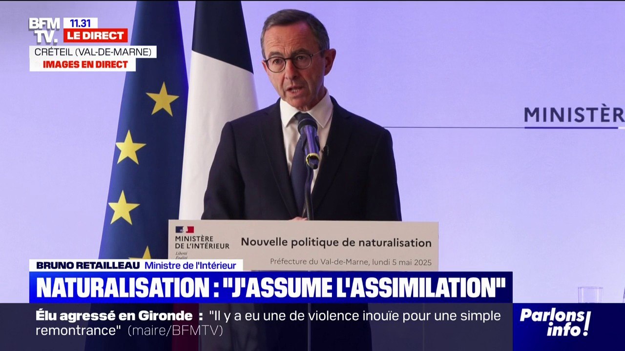 Naturalisation: Bruno Retailleau assume le terme "d'assimilation"