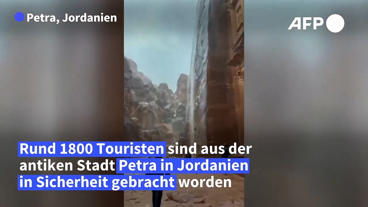 Überschwemmungen in Petra: Touristen in Sicherheit gebracht