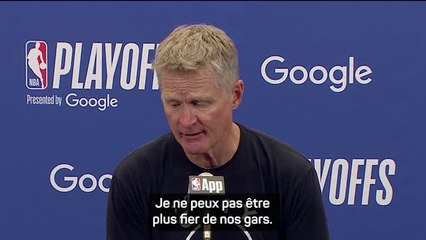 Warriors - Kerr : "Une démonstration impressionnante de détermination"